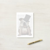 English Bulldog, Formal Hound und Hat Post-it Klebezettel (Auf Schreibtisch)