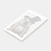 English Bulldog, Formal Hound und Hat Post-it Klebezettel (angewinkelt)