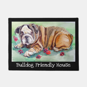 English Bulldog Friendly House Doormat Fußmatte