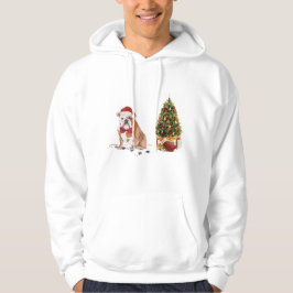 English Bulldog Funny Christmas Dog mit Baum Hoodie