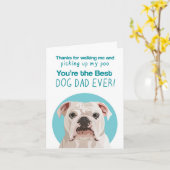 English Bulldog Funny Vatertag Karte (Gelbe Blume)