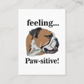 English Bulldog Gefühl Pawsitive Dog Groomer Visitenkarte (Vorderseite)