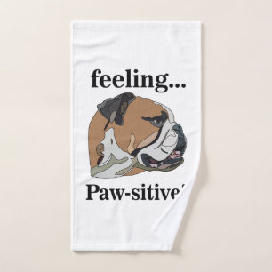 English Bulldog Gefühl Pawsitive Dog Lover Handtuch