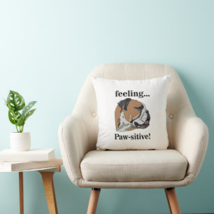 English Bulldog Gefühl Pawsitive Dog Mama Kissen