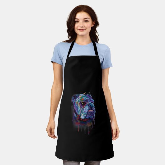 English Bulldog-Geschenk A English Bulldog-Mama Schürze (Getragen)