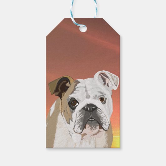English Bulldog Geschenkanhänger (Vorderseite)