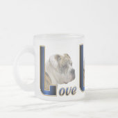 English Bulldog Geschenke Mattglastasse (Links)
