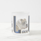 English Bulldog Geschenke Mattglastasse (Mittel)