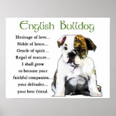 English Bulldog Geschenke Poster (Vorne)