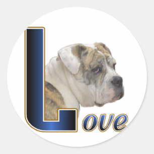 English Bulldog Geschenke Runder Aufkleber