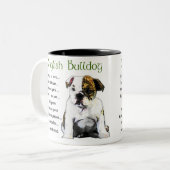 English Bulldog Geschenke Zweifarbige Tasse (Vorderseite Links)