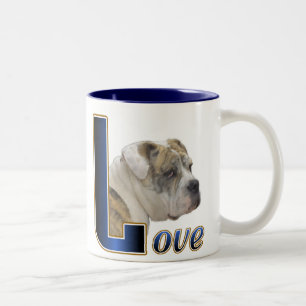 English Bulldog Geschenke Zweifarbige Tasse