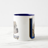 English Bulldog Geschenke Zweifarbige Tasse (Mittel)