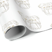 English Bulldog Geschenkpapier (Rolleneckpunkt)