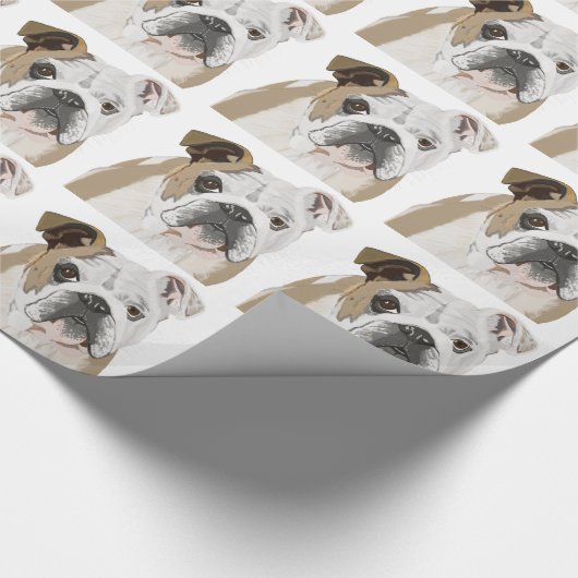 English Bulldog Geschenkpapier (Ecke)