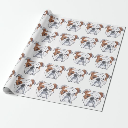 English Bulldog Geschenkpapier (Ungerollt)