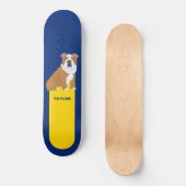 English Bulldog Graphic Personalisiert Skateboard (Vorderseite)