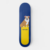 English Bulldog Graphic Personalisiert Skateboard (Vorderseite)