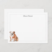 English Bulldog Grau Border Personalisiert Mitteilungskarte (Vorne/Hinten)