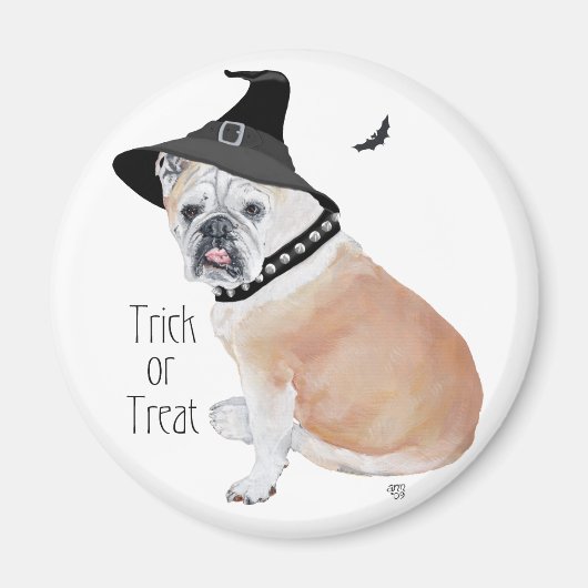 English Bulldog Halloween Magnet (Vorne)