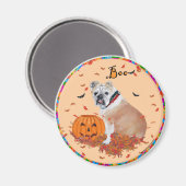 English Bulldog Halloween Magnet (Vorderseite/Rückseite)