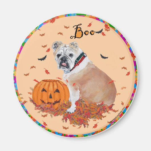 English Bulldog Halloween Magnet (Vorne)