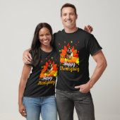 English Bulldog Happy Thanksgiving T-Shirt (Unisex)