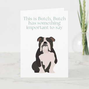 English Bulldog hat etwas zu sagen *Wohltätigkeit- Karte