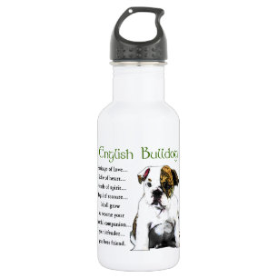 English Bulldog Heritage of Liebe Edelstahlflasche