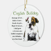 English Bulldog Heritage of Liebe Keramik Ornament (Links)
