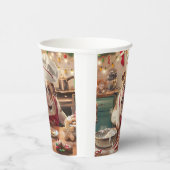 English Bulldog Holiday Baking: Festliche Weihnach Pappbecher (Rechts)