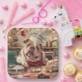 English Bulldog Holiday Baking: Festliche Weihnach Pappteller (Party)