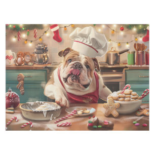 English Bulldog Holiday Baking: Festliche Weihnach Tischdecke