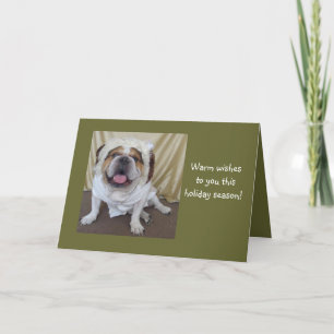 English Bulldog Holiday/Christmas Cards Feiertagskarte