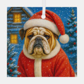 English Bulldog Holiday   Ornament (Rückseite)