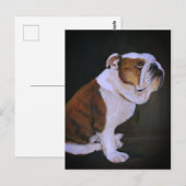 English Bulldog Hund Art Postkarte (Vorne/Hinten)