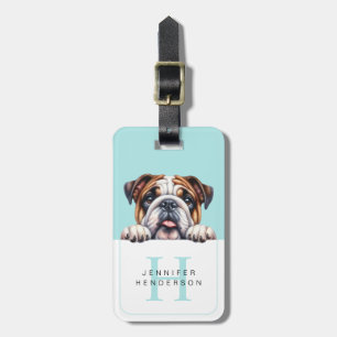 English Bulldog Hund Gepäckanhänger