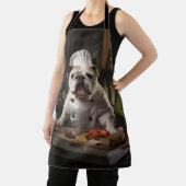 English Bulldog Hund Koch Schürze (InSitu)