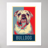 English Bulldog Hund Portrait Pop Art Poster (Vorne)