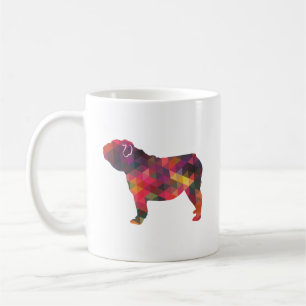 English Bulldog Hund Rasse Geo Silhouette Multi Kaffeetasse
