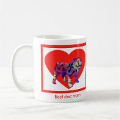 English Bulldog Hund Red Valentine's Day Heart Kaffeetasse (Links)