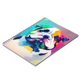 English Bulldog Hund Wild Nature Animal Painting Notizblock (Linke Seite)