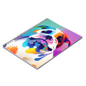 English Bulldog Hund Wild Nature Animal Painting Notizblock (Linke Seite)