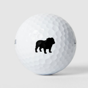 English Bulldog Hunde Silhouette Golfball