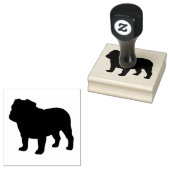 English Bulldog Hunde Silhouette Gummistempel (Stempel)