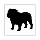 English Bulldog Hunde Silhouette Gummistempel (Prägung)