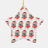 English Bulldog Hunde Zucht Weihnachten Keramik Ornament (Vorne)