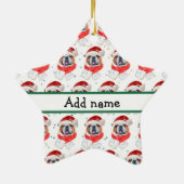 English Bulldog Hunde Zucht Weihnachten Keramik Ornament (Hinten)
