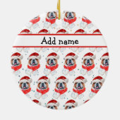 English Bulldog Hunde Zucht Weihnachten Keramik Ornament (Hinten)