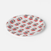 English Bulldog Hunde Zucht Weihnachten Pappteller (Schrägansicht)